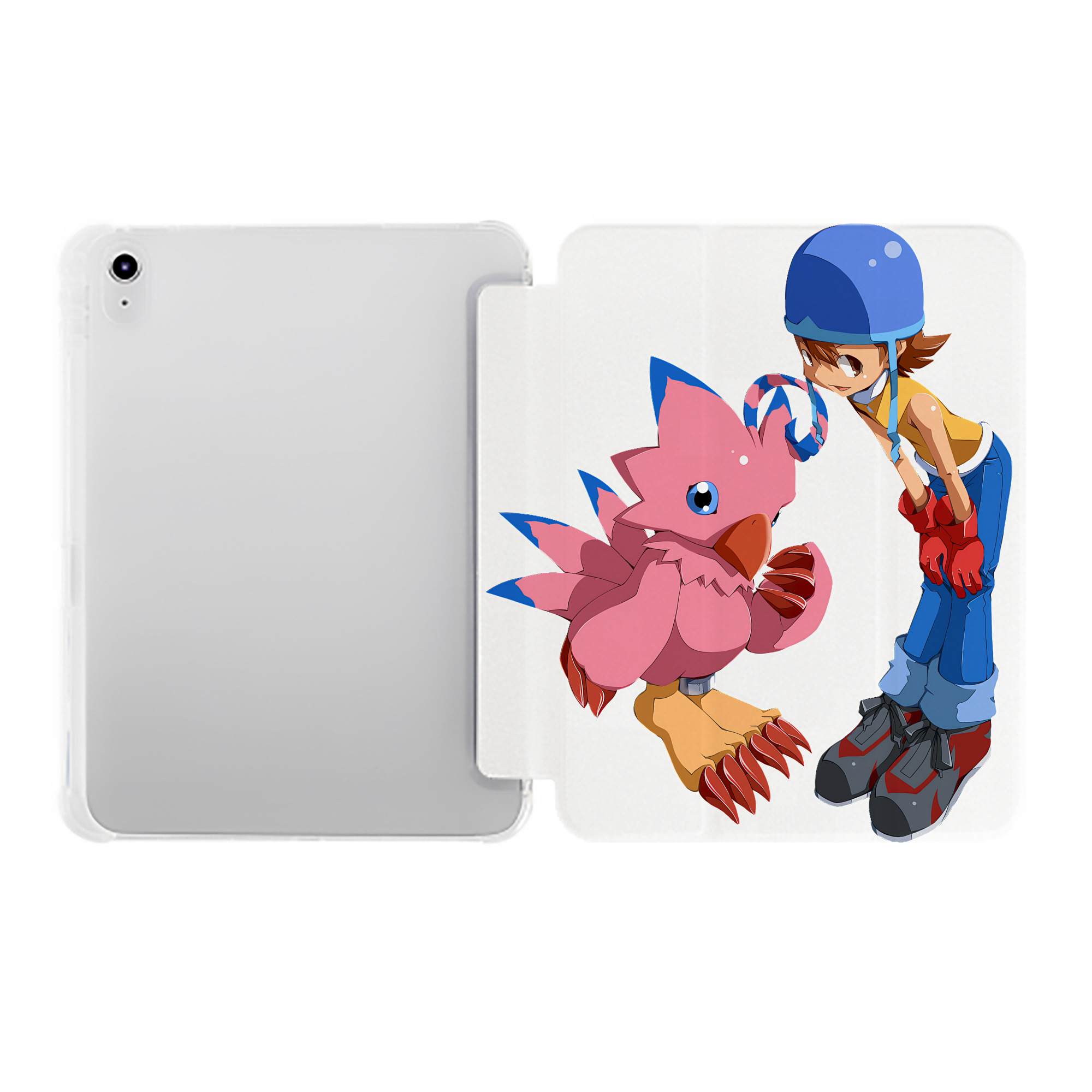 （画像用） Digimon デジタルモンスター/デジモン IPad ケース ペン収納付き 三つ折りスタンド PUレザー×シリコン 対応機種9.5/10.5/10.9インチ